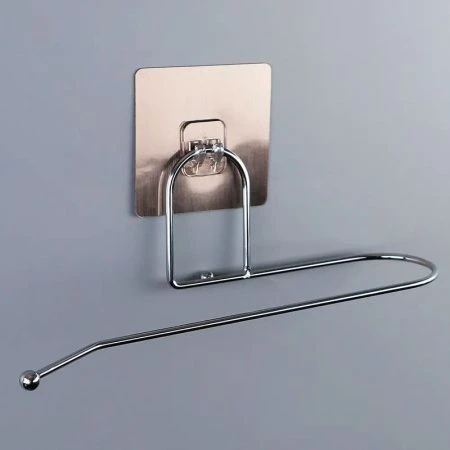 Держатель для полотенец на липучке 17,5*6*11см хром 4694132