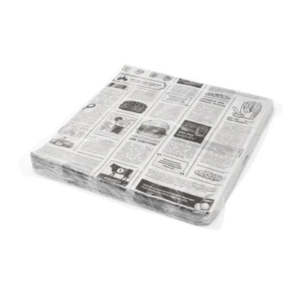 Бумага обёрточная парафинированная 30,5*30,5см 500шт. Газета (6)