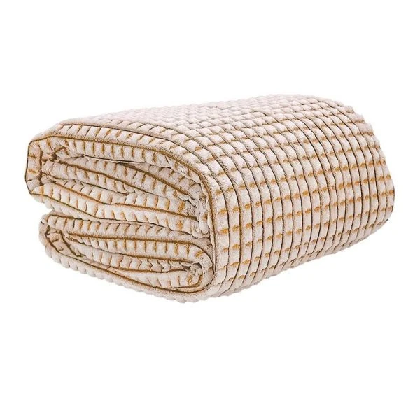 Покрывало 150*200 велсофт гладкокрашеный Happy Family Каре №1 бежевый