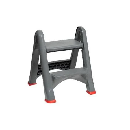 Стремянка 2 ступени 495*510*580мм пластик серый (1)