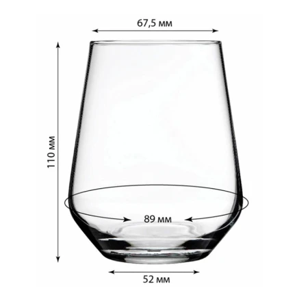 Стакан 425мл стекло АЛЛЕГРА (12)