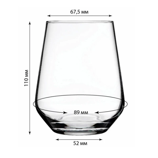 Стакан 425мл стекло АЛЛЕГРА (12)