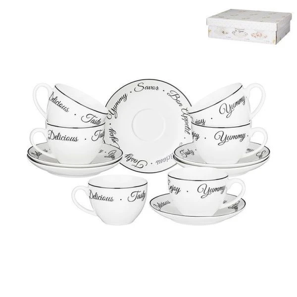 Чайный набор 12пр фарфор Bon Appetit на 6 персон 300мл (6)