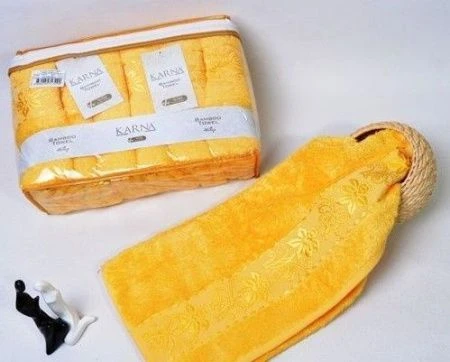 яяяПолотенце 50*90 бамбук Karna ORGANIC 1-6 (Желтый)
