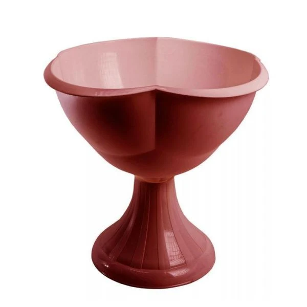 Вазон на пьедестале 30л пластик терракот Бр.8.20 (5)