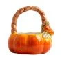 Конфетница 21*21см керамика Тыква Bright pumpkin оранжево-зеленая ANLAF-FDWS-031224-12