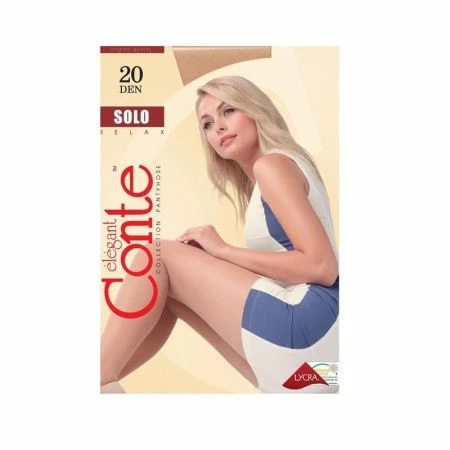 Колготки женские CONTE Solo 20den, р.5 natural