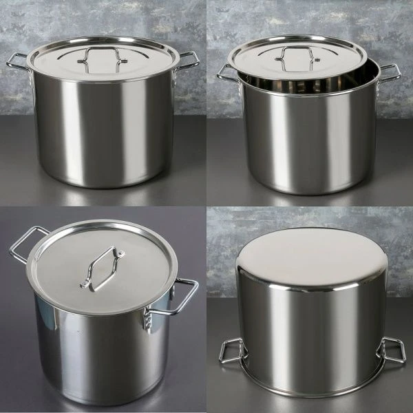 Котел 34л нерж.сталь ОБЩЕПИТ 40*30см свар.корпус, клеп.ручки, для всех плит кроме индукции КТ-ОБ-37 В (1)