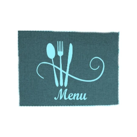 Салфетка сервировочная 44*29см ПВХ MENU синяя JC-15482 (300)