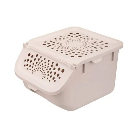 Контейнер для овощей 7,8л 275*240*175мм пластик светло-бежевый (6)