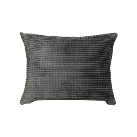 Наволочка декоративная 50*50 велсофт однотонный соты, на молнии, рис. 005 темно-серый (пл.200)