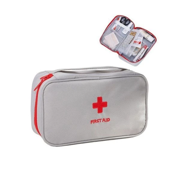 Органайзер-аптечка 23*13*8см полимер/текстиль серая GENA-31 (200)