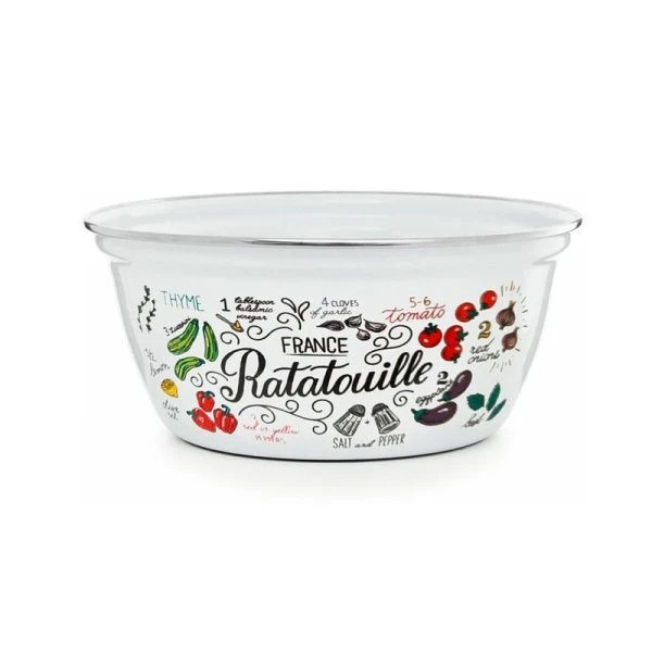 Салатник 2л эмаль РАТАТУЙ (4)