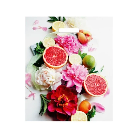 Пакет с вырубной ручкой полиэтилен 38*45+3см Летний цитрус (50/500)