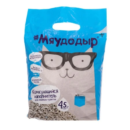 Наполнитель комкующийся для кошачьего туалета Мяудодыр 2,4кг (4,5л) (6)