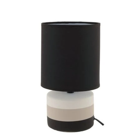 Лампа настольная с абажуром керамика бело-черная 16*29см Е14 (48)