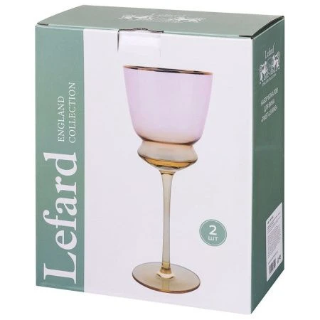 Бокалы для вина набор 2шт 380мл стекло Twist & Shine розовый (10)