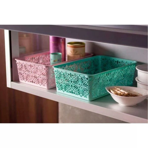 Корзина универсальная 25*15*7,5см пластик FLORAL (Микс 1) (9)