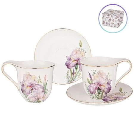 Чайный набор 4пр фарфор ИРИС на 2 персоны 275мл (24)