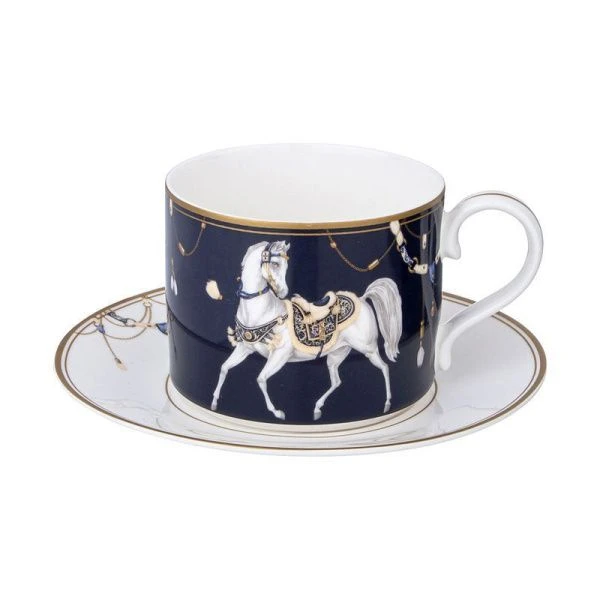 Чайный набор 2пр фарфор Horse club на 1 персону 300мл (36)