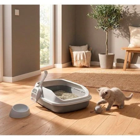 Лоток для кошек 41*29*14см пластик ПЕРВЫЙ Смоки (9)