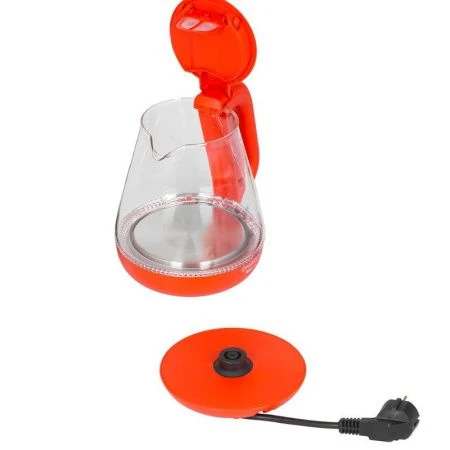 Чайник электрический 1,2л стекло ENERGY E-205 диск.нагр.эл-т, красный (12)