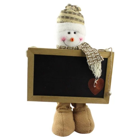Фигурка новогодняя Снеговик с доской текстиль 69*20*11см IN95566-1/JC-14742 (24)