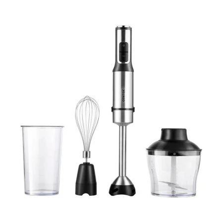 Блендер погружной нерж.сталь Centek CT-1330 черн/сталь 1500Вт, турбо режим, стакан, чоппер (6)