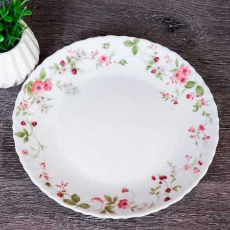 Тарелка мелкая 19см стеклокерамика ПОЛЯНА десертная LHP-75 (7348) (6/72)