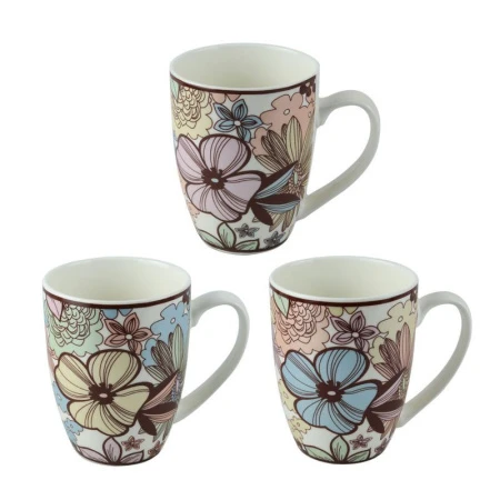 Кружка 300мл керамика ЦВЕТОК (4 вида) В101 JC-7819 (72)