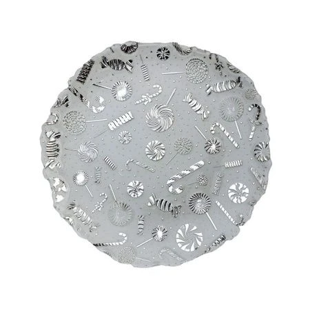 Блюдо стекло 32см Christmas Candy белое 14865/S (6)