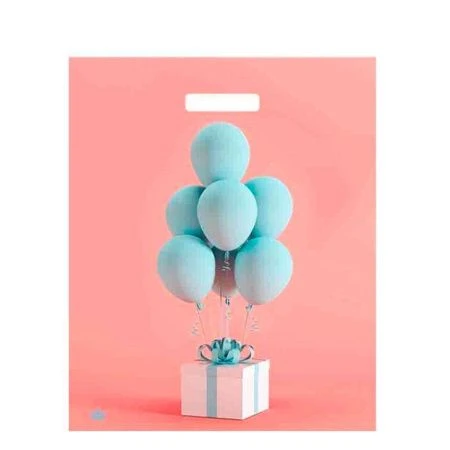 Пакет с вырубной ручкой 38*45+6см полиэтилен Воздушный сюрприз Глянцевый (50/500)