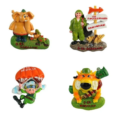 Магнит С 23 февраля! 8см, 4 вида JC-9655/576081 (576)