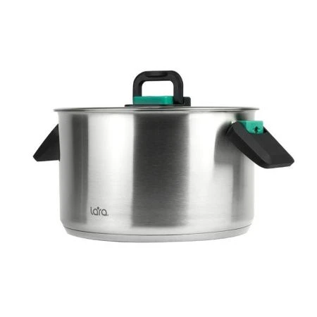 Кастрюля 2л нерж.сталь ИЗУМРУД стекл.крышка с силикон.ободком 16см индукц.дно LR02-241 (4)