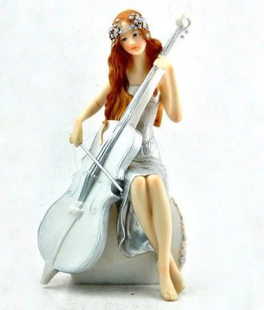 яяяСтатуэтка Девушка с виолончелью 14х11х26см