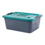 Ящик для хранения 13л пластик BERGEN FJORD с лотком и ручкой вулканический базальт (8)