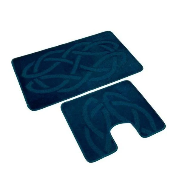 Набор ковриков в ванную полипропилен 2пр 60*100/50*60 MAXIMUS PLAID DEEP LAKE синий 2595