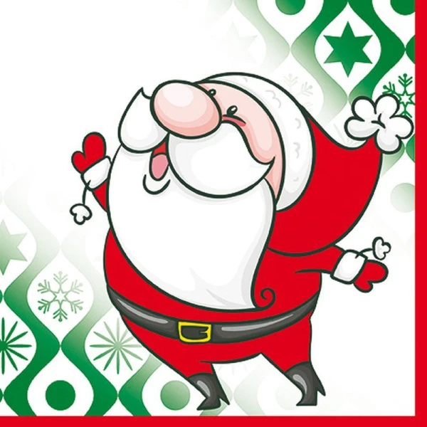 Салфетки бумажные новогодние Лори 2-х слойные 33*33 56428 (16)