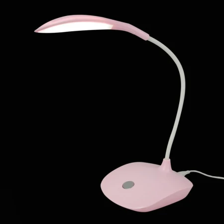 Лампа настольная пластик LED с сенсорной кнопкой (диммер) розовая 41*13*11см 8804 (72)