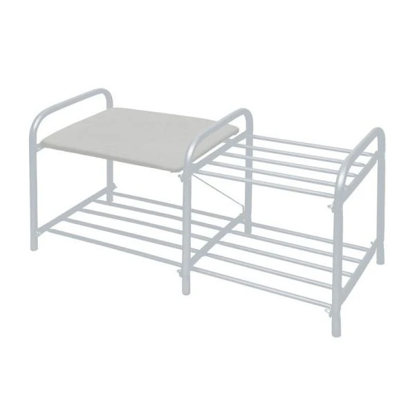 Полка для обуви 2 секции 360*330*800мм металл/винил ЛЮКС серая матовая/св.серый ЭТЛ1 (1)