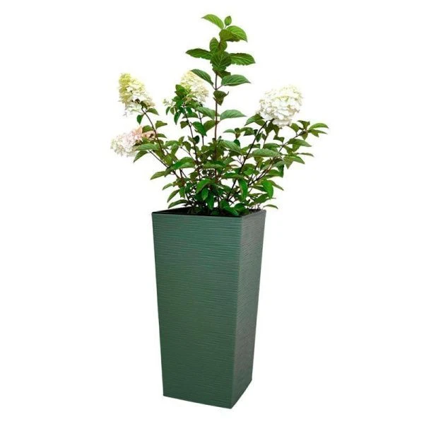 Горшок цветочный 43л 30,5*62см пластик ФИНЕЗИЯ ДЖУТ с вкладкой 20л нефрит (1)