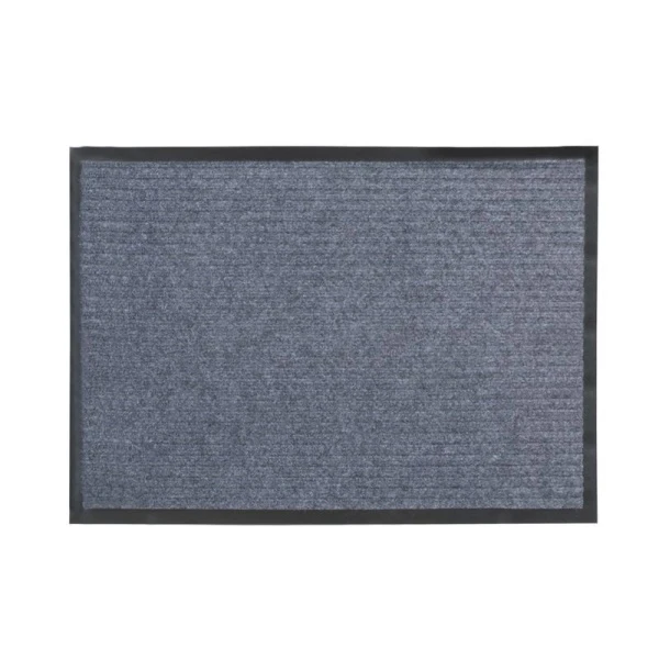 Коврик придверный 50*80см полиэстер/ПВХ ребристый влаговпитывающий серый (10)