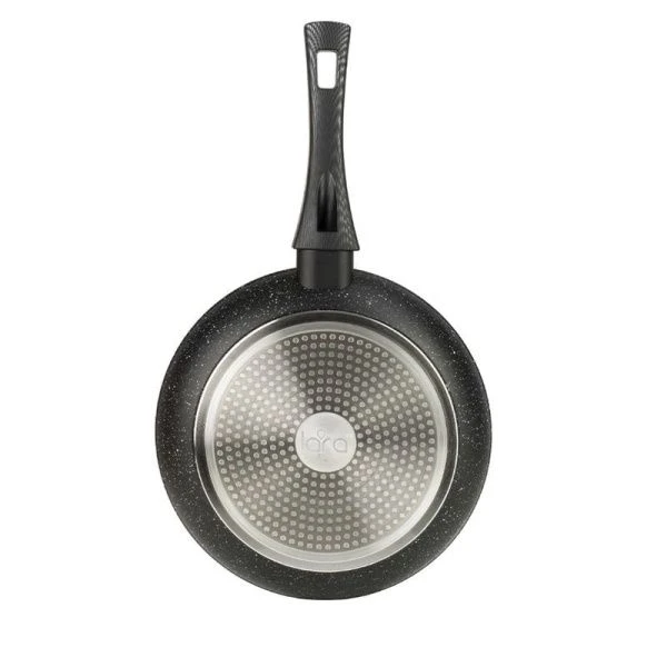 Сковорода 22см алюминий АП 3-х слойное Carbon бакел.ручка капс.индукц.дно LR01-45-22 (6)