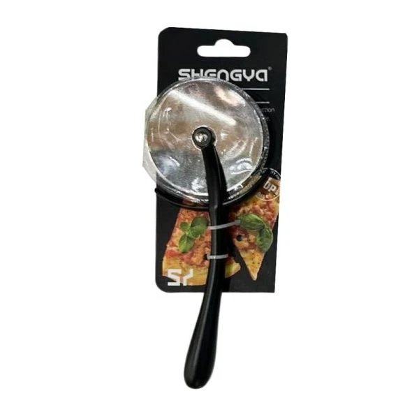 Нож для пиццы металл 18,5см черный E5113/JC-17404 (72)