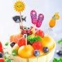 Шпажки для канапе бамбук 12см 50шт. Летнее ассорти в пакете PATERRA (25)