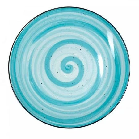 Тарелка мелкая 19см керамика Аэрография МЯТНЫЙ БРИЗ десертная (6/48)