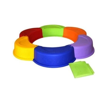 Ограждение - песочница Ромашка с укрывным материалом (полиэт.) внутр.диаметр 79см (1)