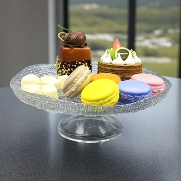 Тортовница 25*11см стекло IVV Diamante на ножке (12)