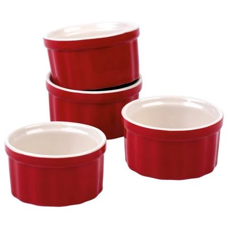 Набор рамекинов керамика 4пр 9*4,5см Flamenco красный ТМ Appetite CR-FS492-FL