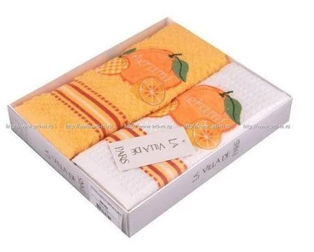 яяяНабор полотенец 2пр 45*70 LAVILLA PETEK NATUR 100% хлопок желтый